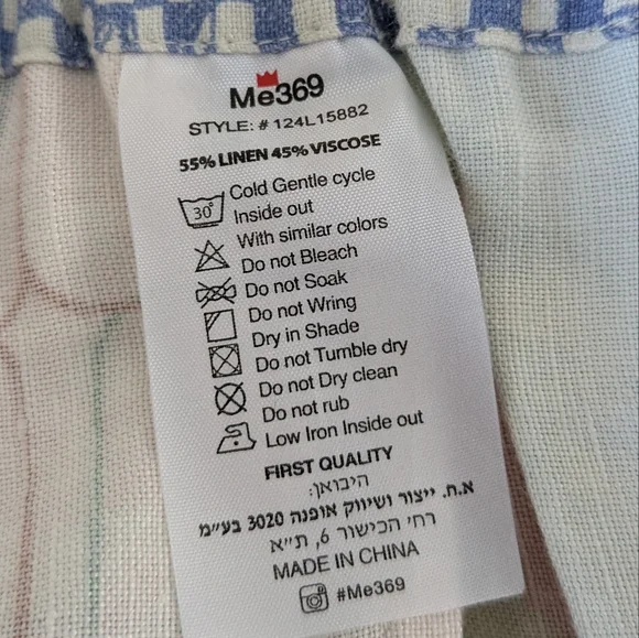 🌴Me369 Linen Blend Cargo Pants NWOT sz M - Picture 7 of 8